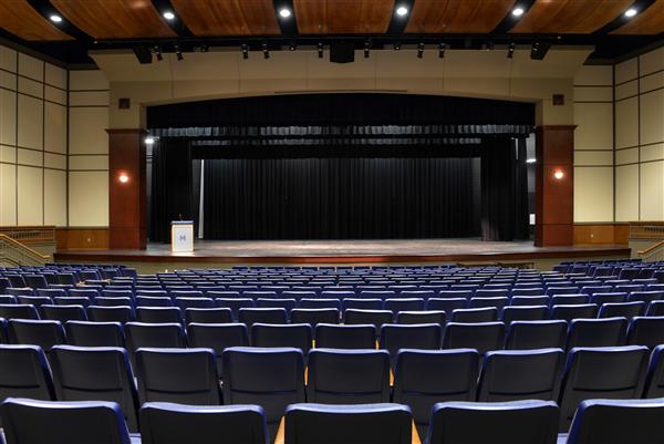 MPAC stage viewed from center of the audience